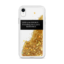 Load image into Gallery viewer, [God is the source] Liquid Glitter (IPhone) Phone Case
