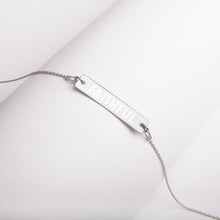 Load image into Gallery viewer, [FAITHFUL] Engraved Silver Bar Chain Necklace
