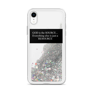 [God is the source] Liquid Glitter (IPhone) Phone Case