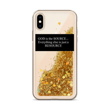 Load image into Gallery viewer, [God is the source] Liquid Glitter (IPhone) Phone Case
