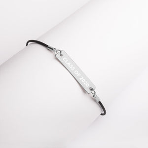 {CLASS OF 2020] Engraved Silver Bar or Gold String Bracelet
