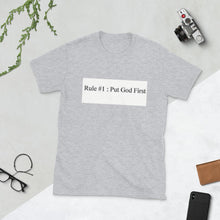Load image into Gallery viewer, Short-Sleeve Unisex &quot;God 1st&quot; T-Shirt
