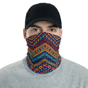 Tribal print Neck Gaiter or Face Mask