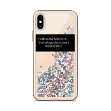 Load image into Gallery viewer, [God is the source] Liquid Glitter (IPhone) Phone Case
