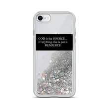 Load image into Gallery viewer, [God is the source] Liquid Glitter (IPhone) Phone Case
