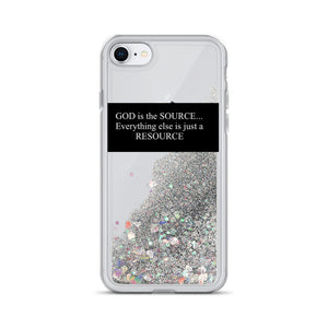 [God is the source] Liquid Glitter (IPhone) Phone Case