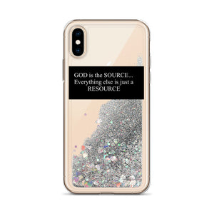 [God is the source] Liquid Glitter (IPhone) Phone Case