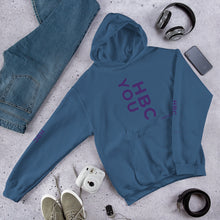 Load image into Gallery viewer, HBCU Unisex Hoodie (purple letters)
