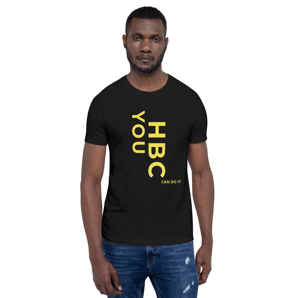 HBCU Short-Sleeve Mens T-Shirt (Gold Letters)