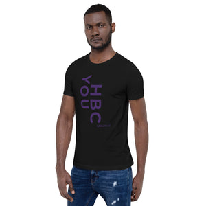 HBCU Short-Sleeve Mens T-Shirt (purple letters)