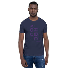 Load image into Gallery viewer, HBCU Short-Sleeve Mens T-Shirt (purple letters)
