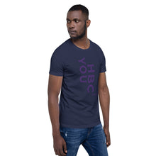 Load image into Gallery viewer, HBCU Short-Sleeve Mens T-Shirt (purple letters)
